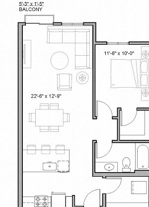 Floorplan Floorplan at The Whittaker, Seattle 98116